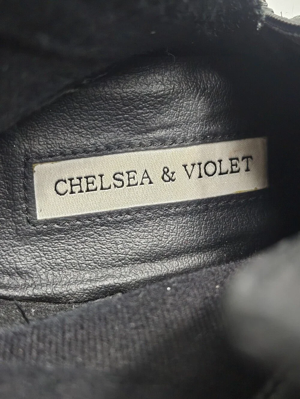 Chelsea & Violet Lexie Black Leather Lace-Up Block Heel Lug Sole Ankle Boot - Picture 14 of 16